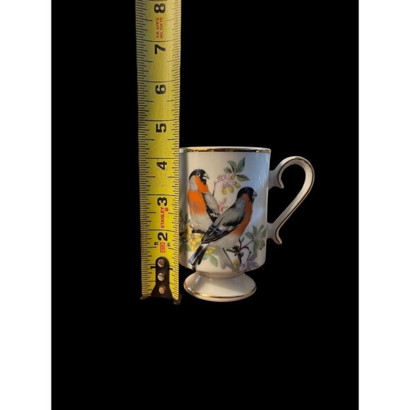 Set of 4 Royal Crown Porcelain Pedestal Song Bird Coffee/Tea Cups. - Picture 2 of 7